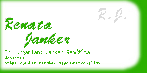 renata janker business card